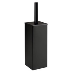 Toilet Brush Holder, Square, Matte Black